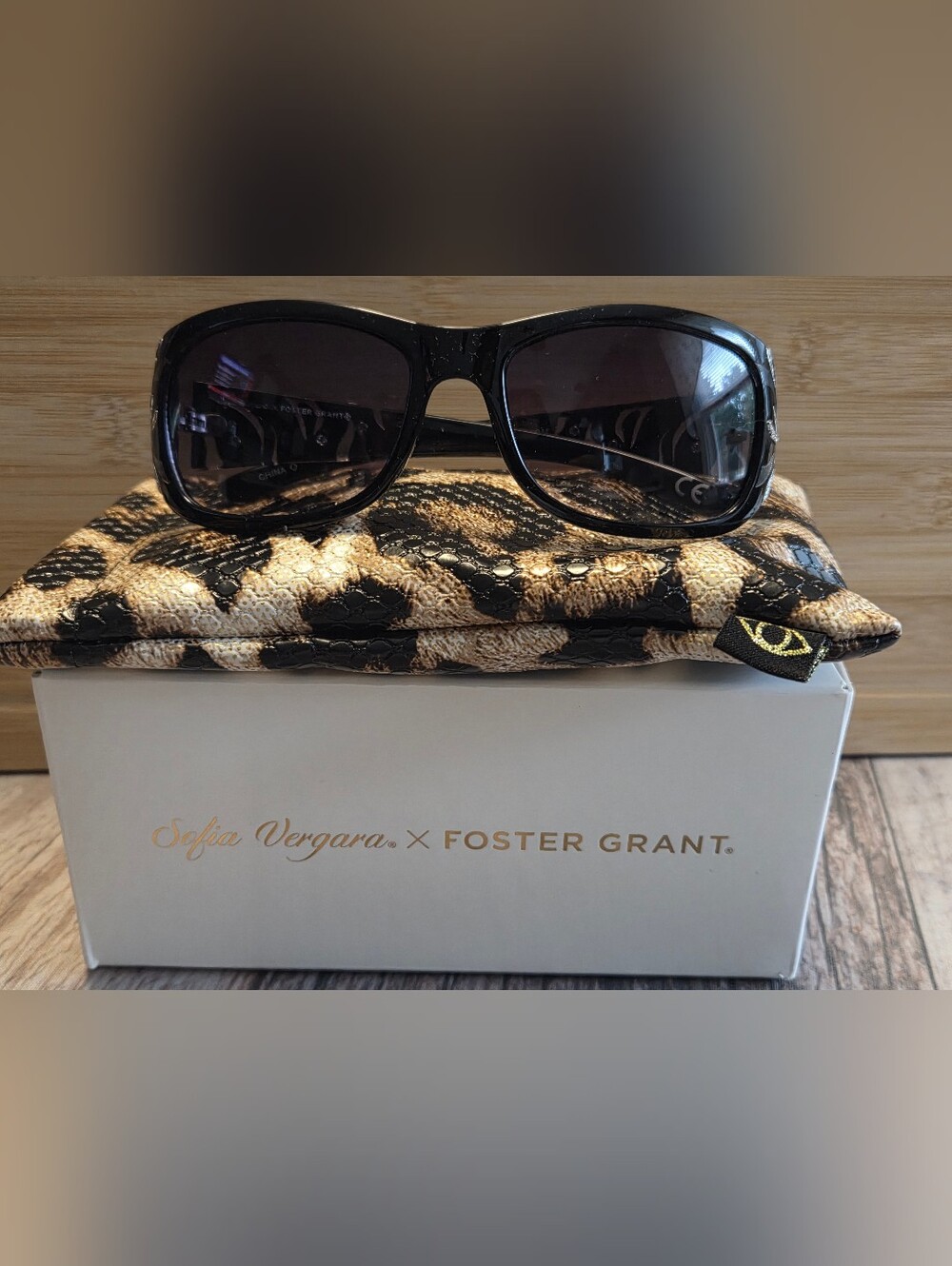 Sofia Vergara By Foster Grant Black Oversized Sunglasses